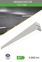 LED-Pendelarmatur med hög prestanda 1200mm 36W/4000K