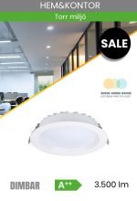 Flexibel downlight med hög prestanda 35W 3000K-6500K