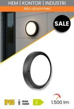 Högpresterande IP65 Vägglampa med sensor 18W/4000K