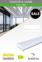 LED-armatur med utbytbar ljuskälla 1200mm 50W / 4000K